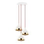 Opviq Lámpara de araña Plain Glam ajustable en Blanco, Rojo y Dorado